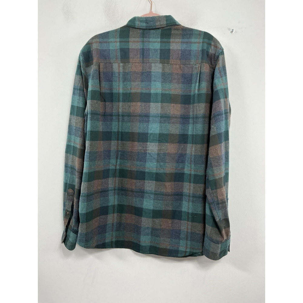 Mens Weatherproof Vtg Plaid Button Down Long Sleeve Flannel Shirt Large - Picture 1 of 9